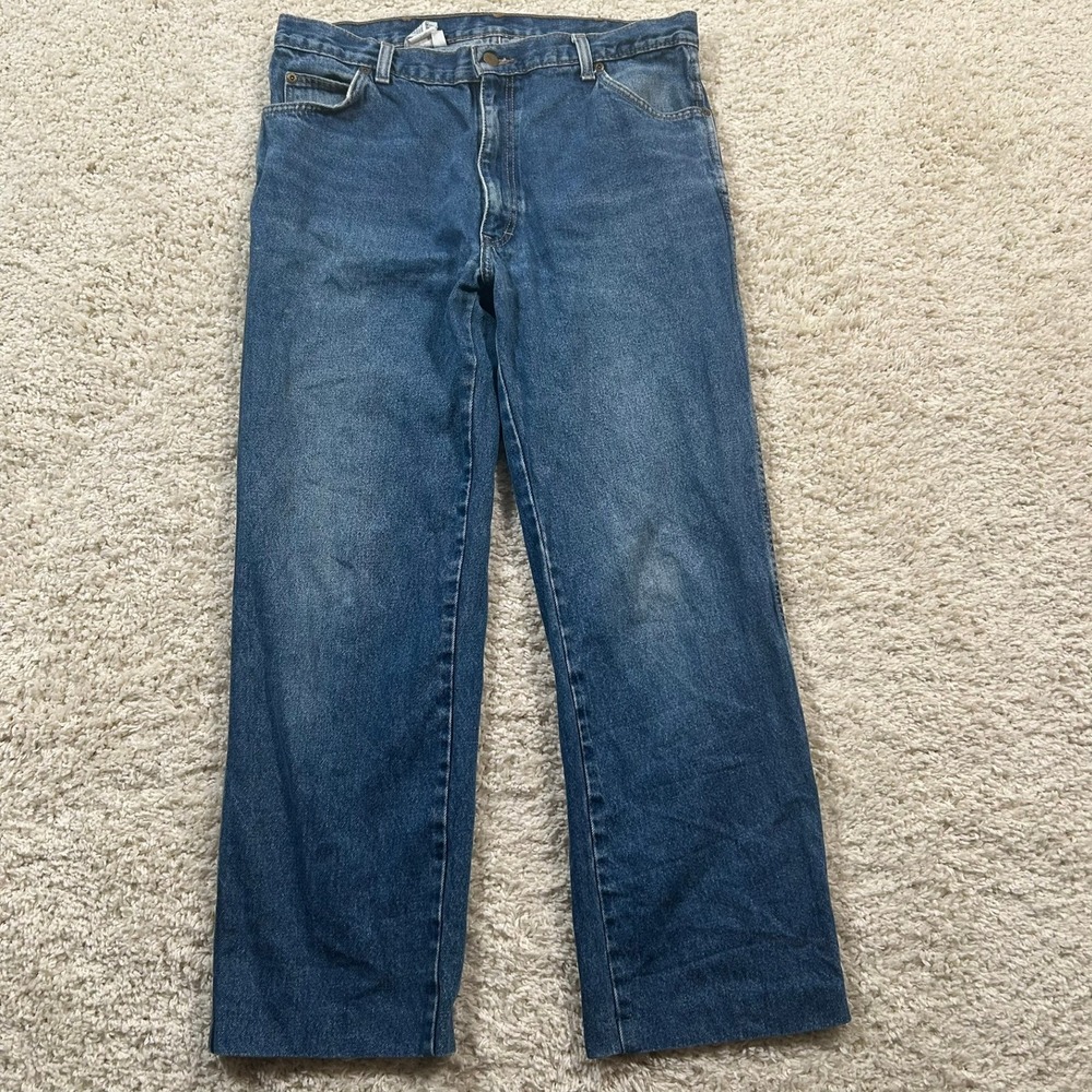 Vintage Calvin Klein Jeans 36x28 34x28 Blue Made in USA Straight Leg Denim Union